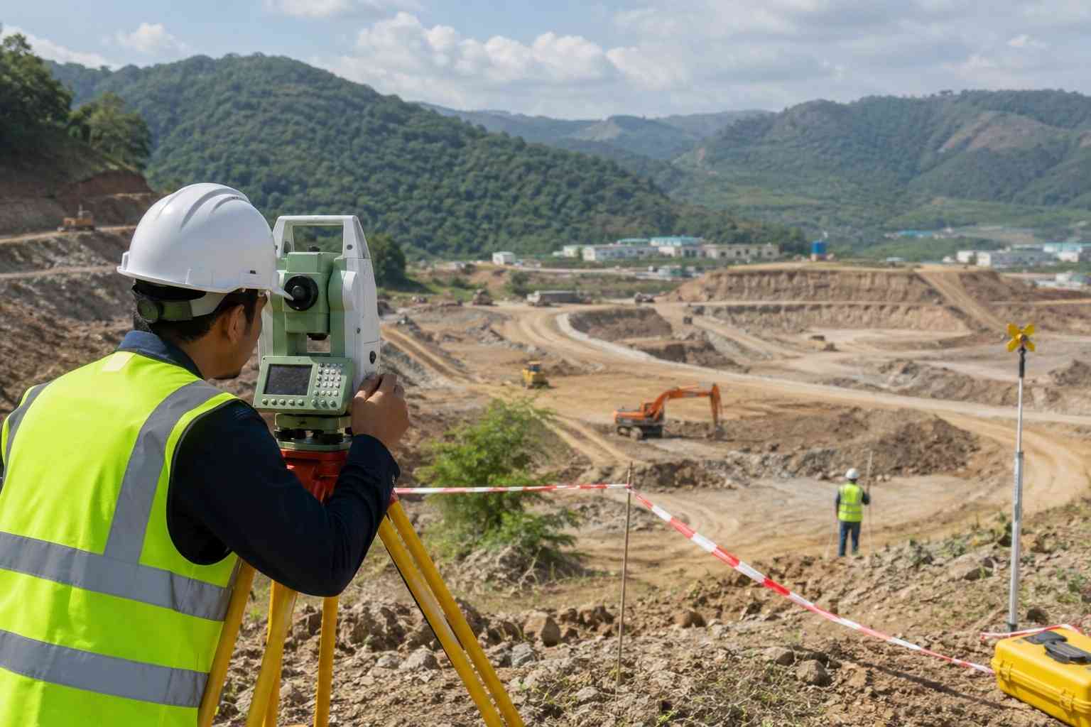 Topographic land survey
