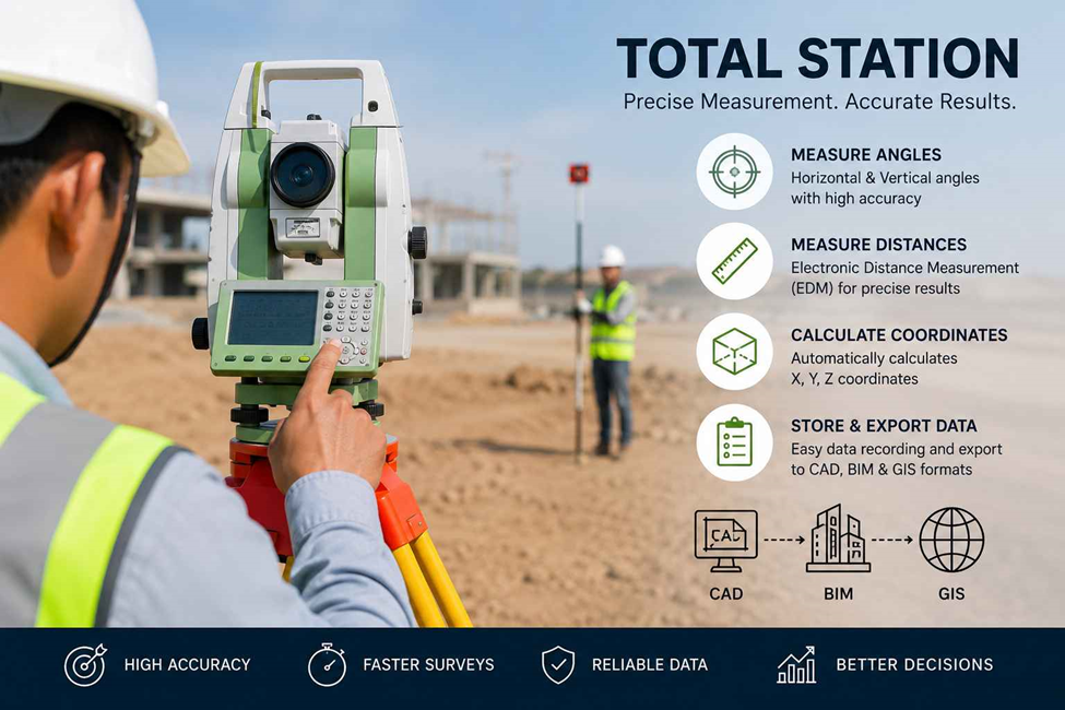 How Total Station Data Is Used in CAD, BIM, and GIS