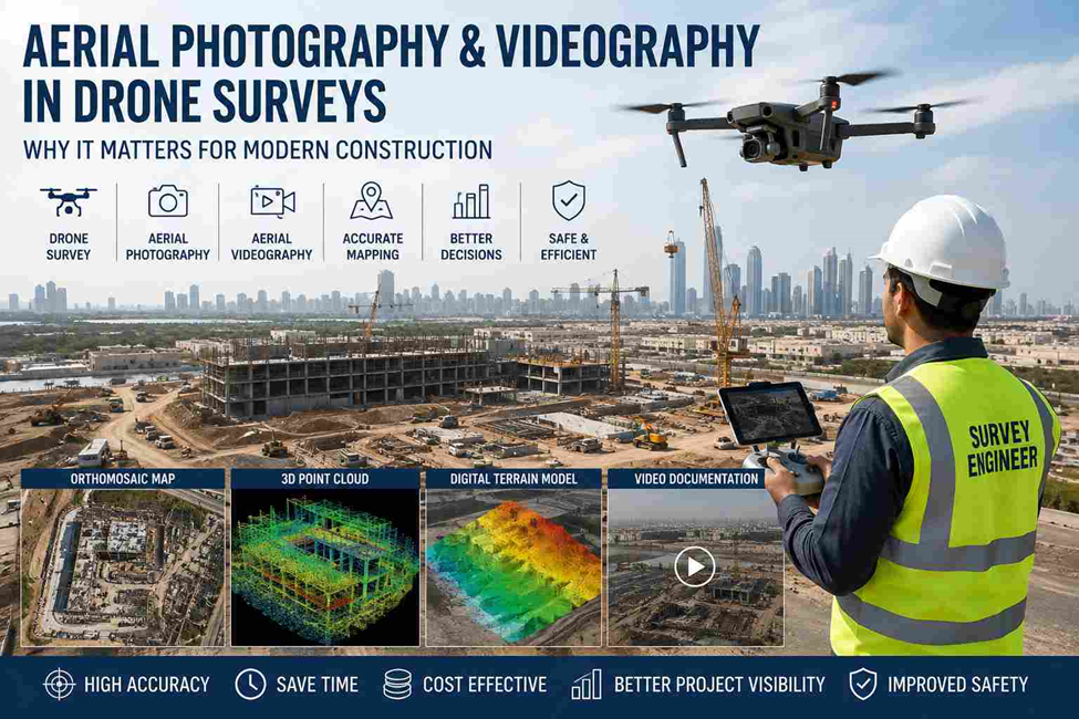 Aerial Photography and Videography in Drone Surveys: Why It Matters for Modern Construction